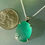 Thumbnail: Sterling Silver Prong Set Teal Sea Glass Necklace #16