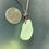Thumbnail: Long Island Seafoam Sea Glass Leather Necklace