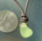 Long Island UV Sea Glass Leather Necklace