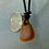 Thumbnail: Long Island Amber Sea Glass Leather Necklace