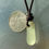 Thumbnail: Long Island Pale Seafoam Sea Glass Leather Necklace