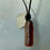 Thumbnail: Long Island Brown Sea Glass Leather Necklace