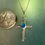 Thumbnail: Sterling silver bezel set English sea glass cross