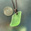 Thumbnail: Long Island Seafoam Sea Glass Leather Necklace