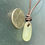 Thumbnail: Long Island Pale Seafoam Sea Glass Leather Necklace