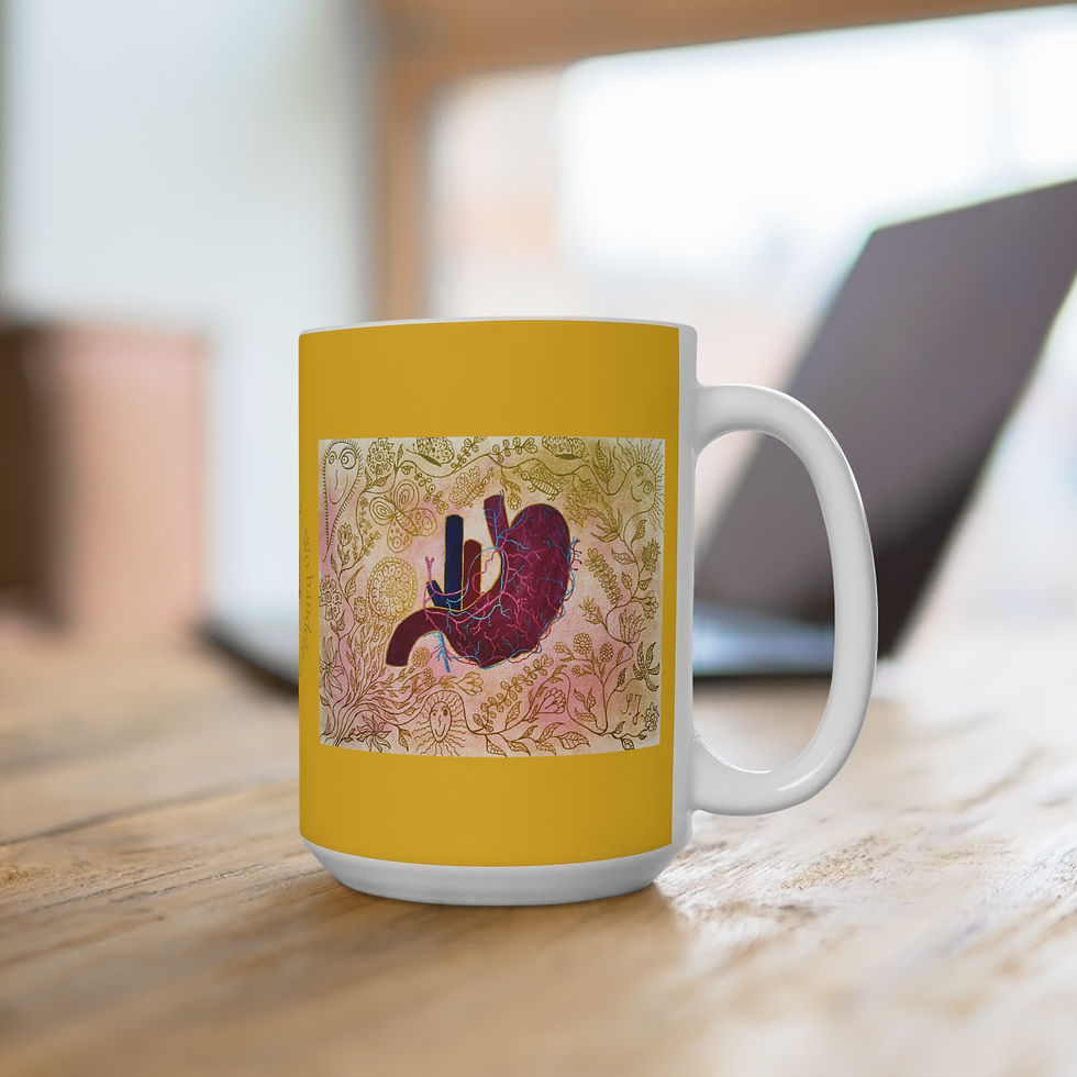 Miniaturbild: Magen - 1 - Links- und Rechtshänder Keramik Tasse