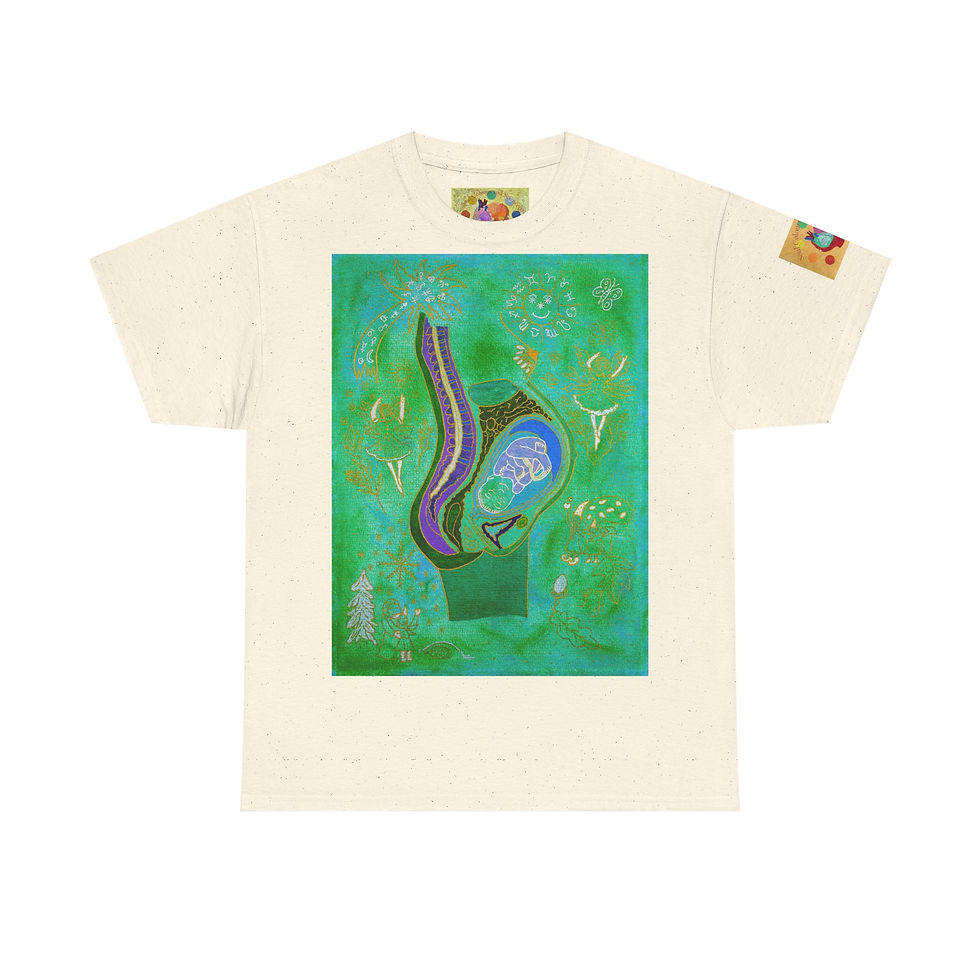Miniaturbild: Schwangerschaft 2- mit Logo auf Ärmel - Unisex 100% Cotton- Druck riecht anfangs