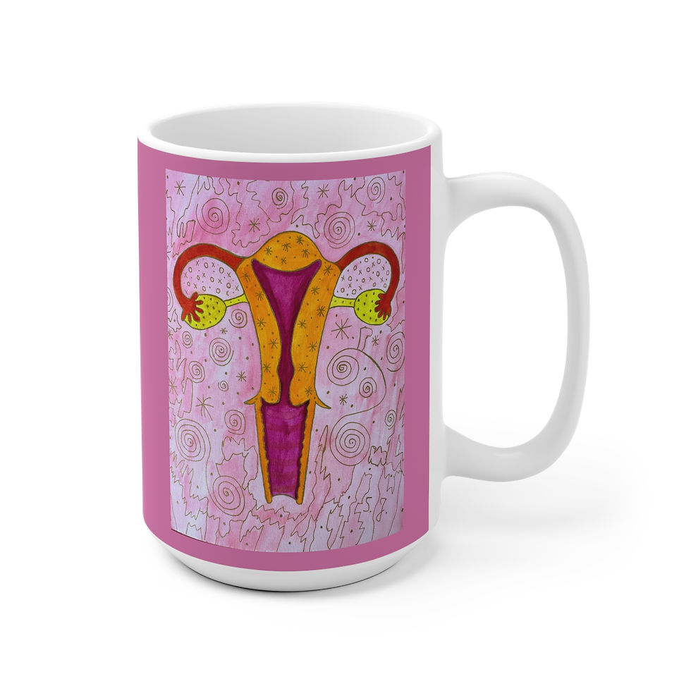 Miniaturbild: Unterleib Weiblich - 3 - Links- und Rechtshänder Keramik Tasse