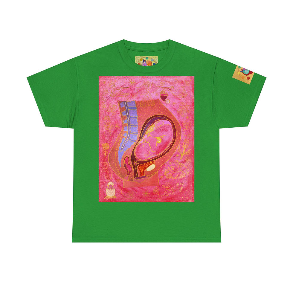 Miniaturbild: Schwangerschaft - Mit Logo auf Ärmel - Unisex 100% Cotton - Druck riecht anfangs