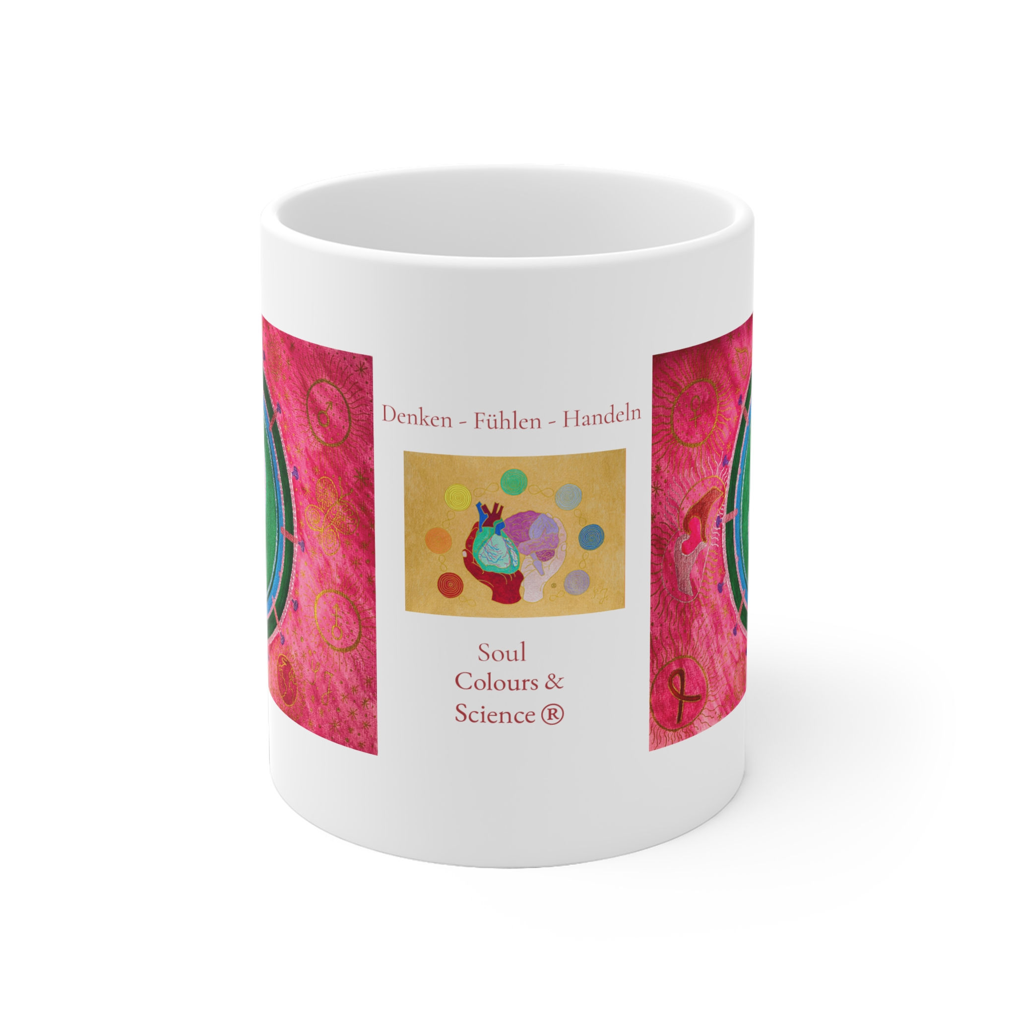 Hi - Virus - 2 - Links- und Rechtshänder Keramik Tasse 