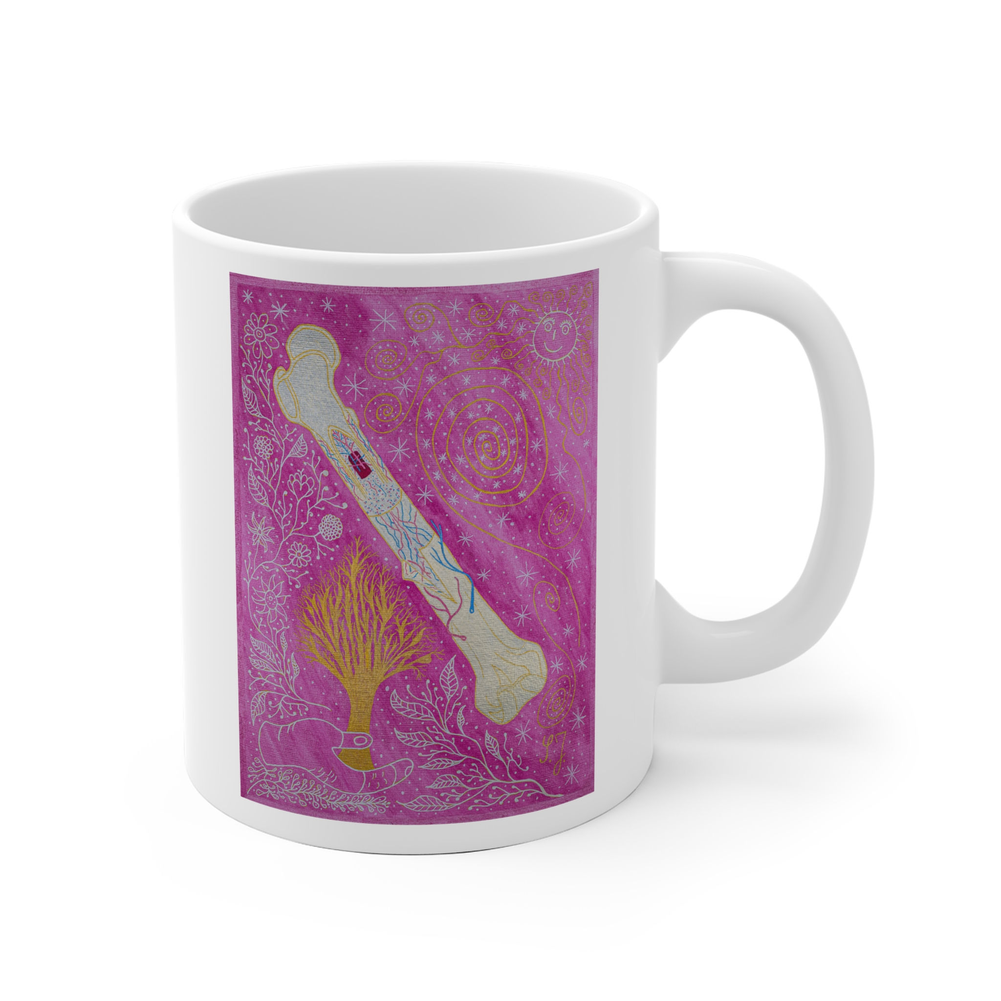 Knochenmark - 3 - Links- und Rechtshänder Keramik Tasse
