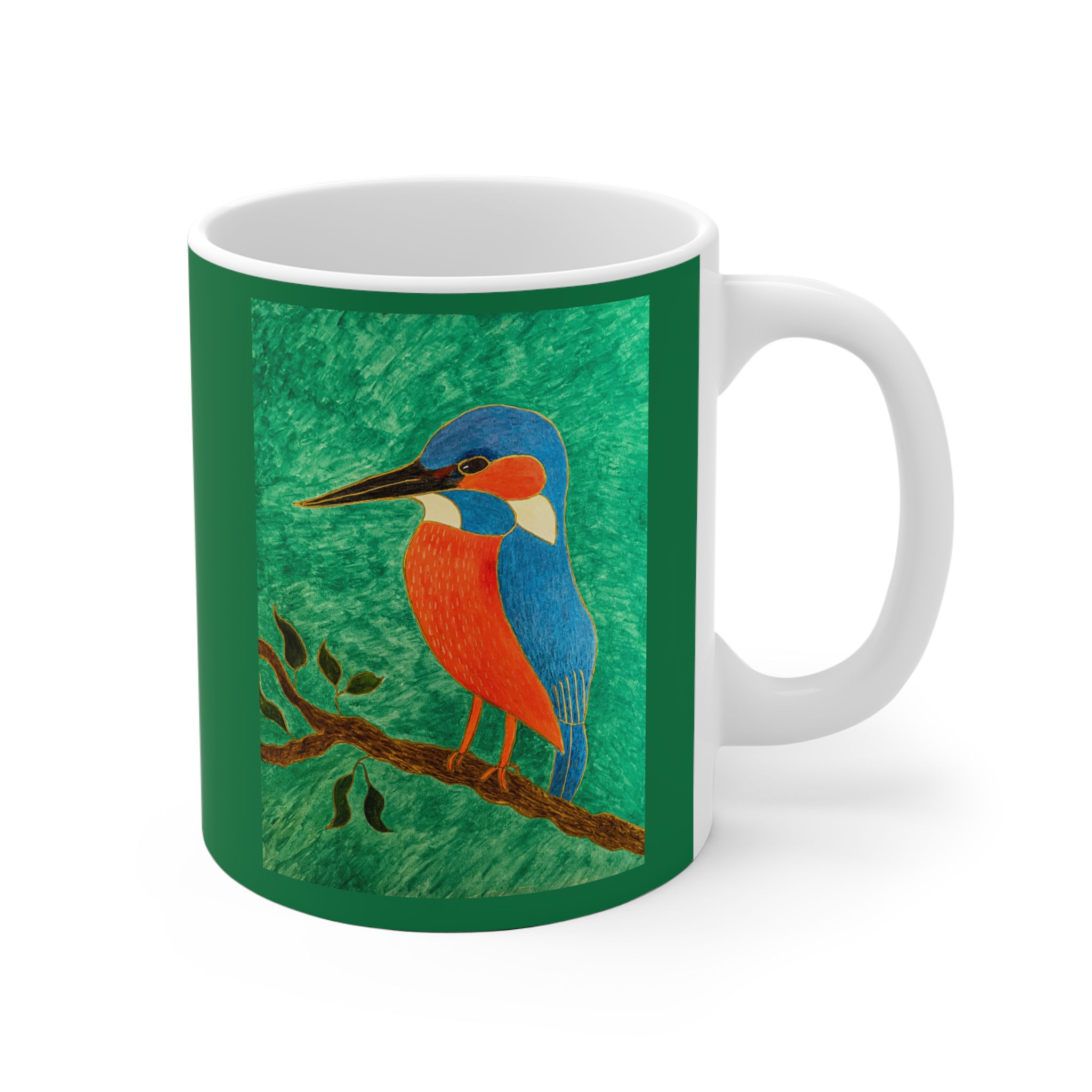 Eisvogel männlich 3 - Links- und Rechtshänder Keramik Tasse 