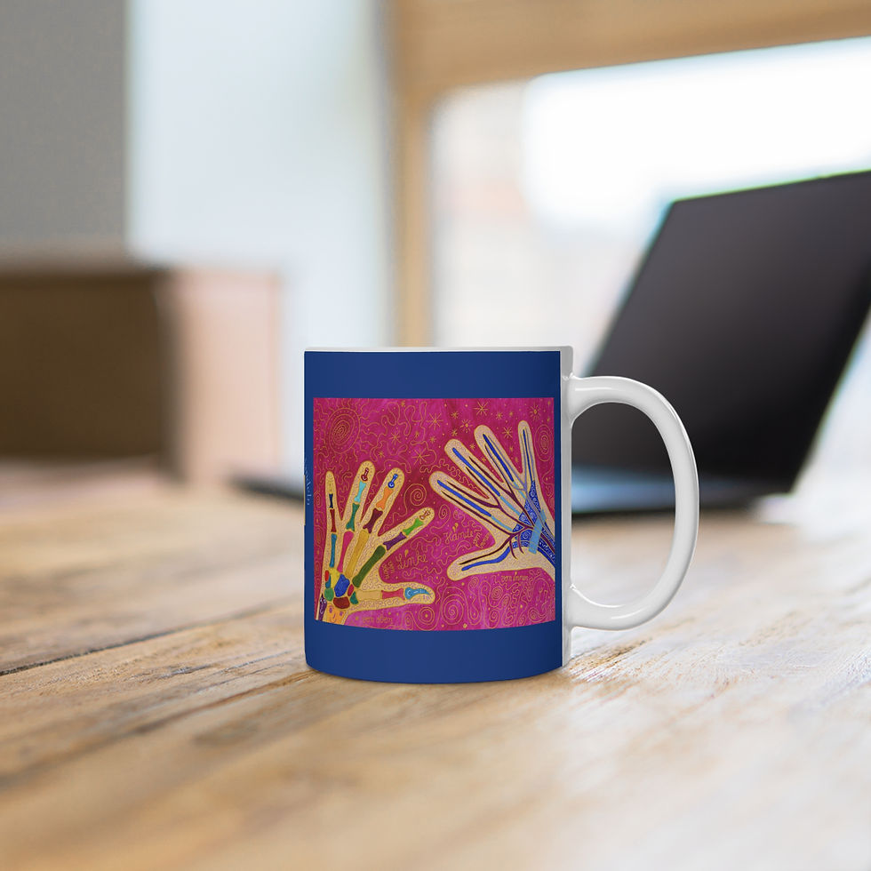 Miniaturbild: Hände - 2 - 1 - Links- und Rechtshänder Keramik Tasse 