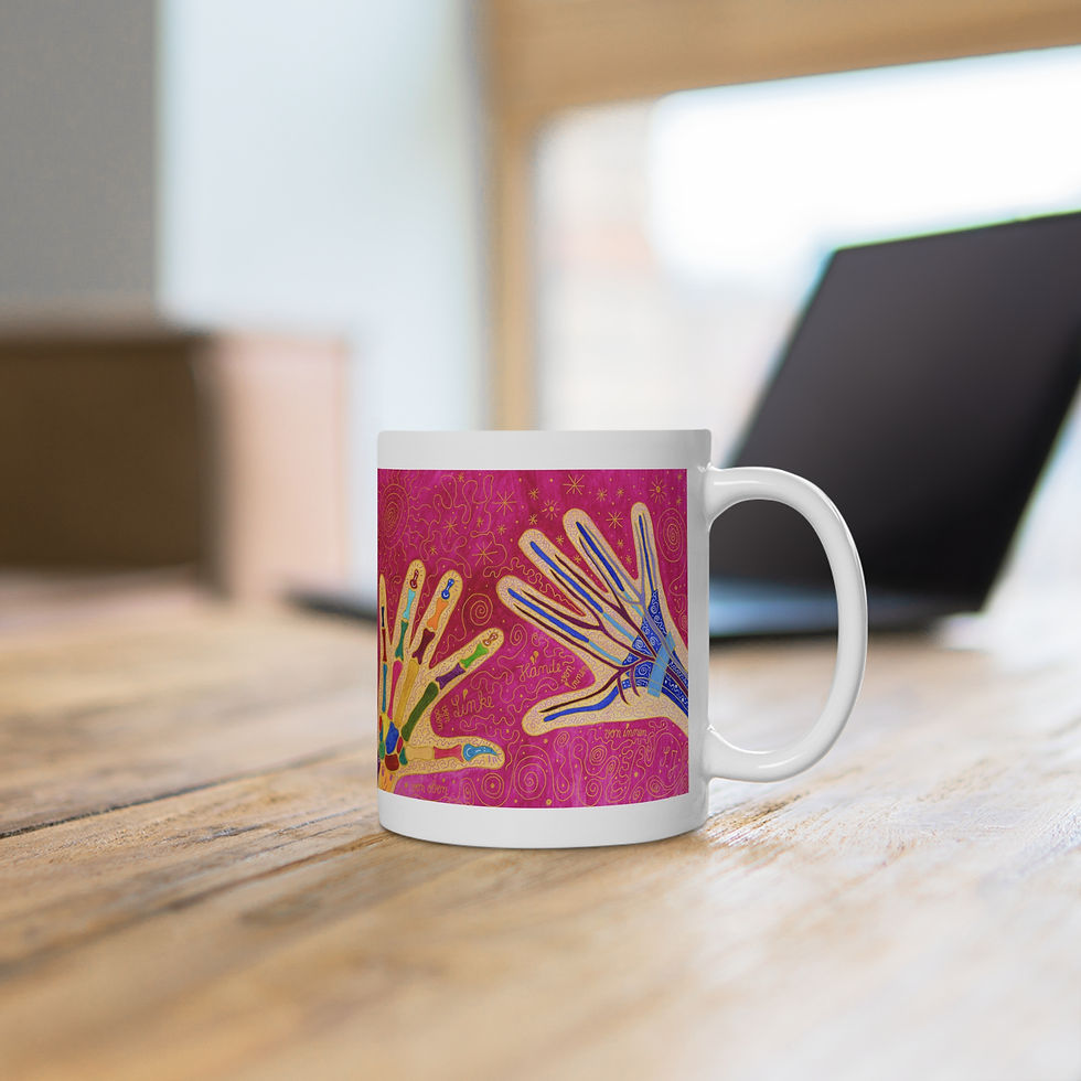 Miniaturbild: Hände - 3 - Links- und Rechtshänder Keramik Tasse 
