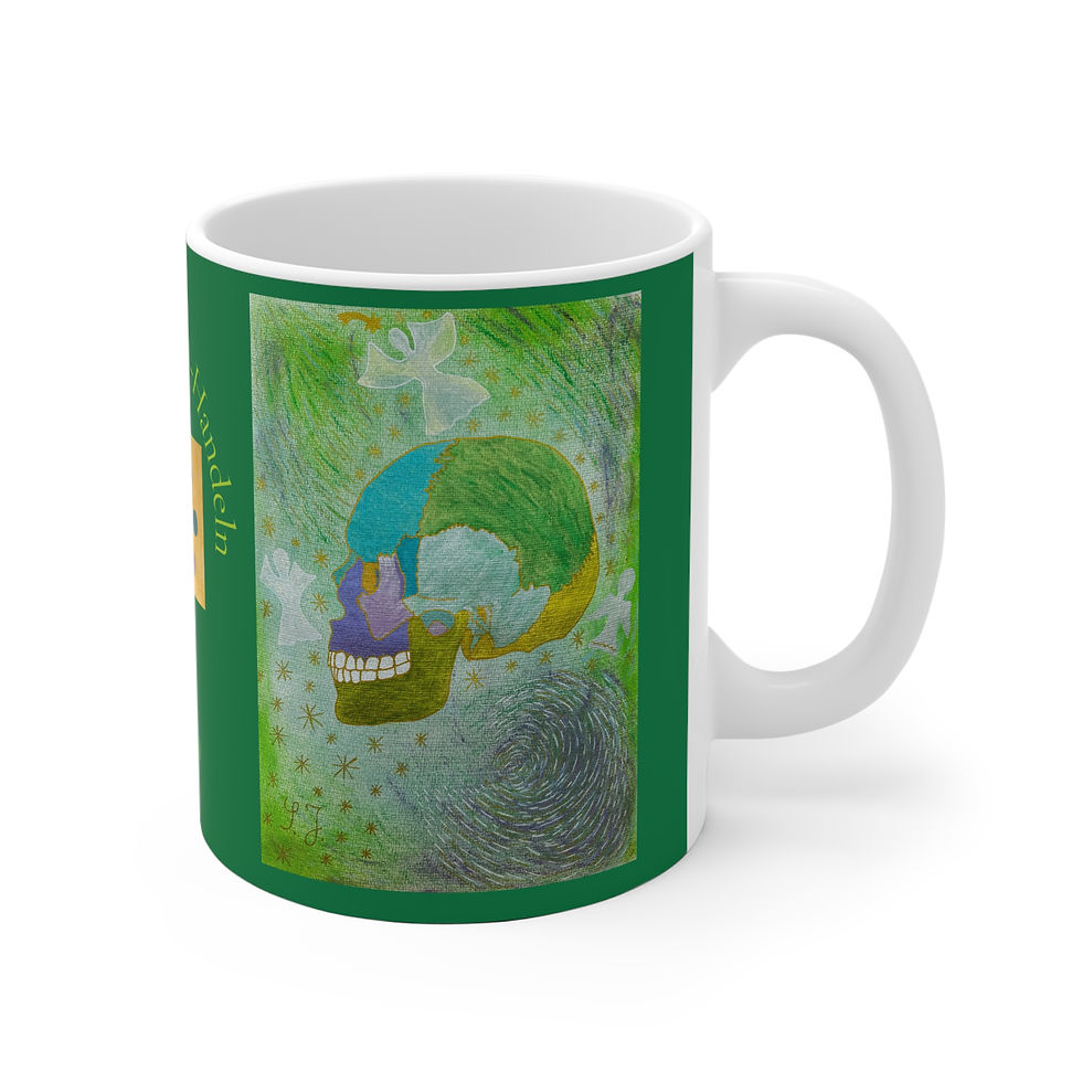 Miniaturbild: Schädel seitlich - 2 - Links- und Rechtshänder Keramik Tasse 