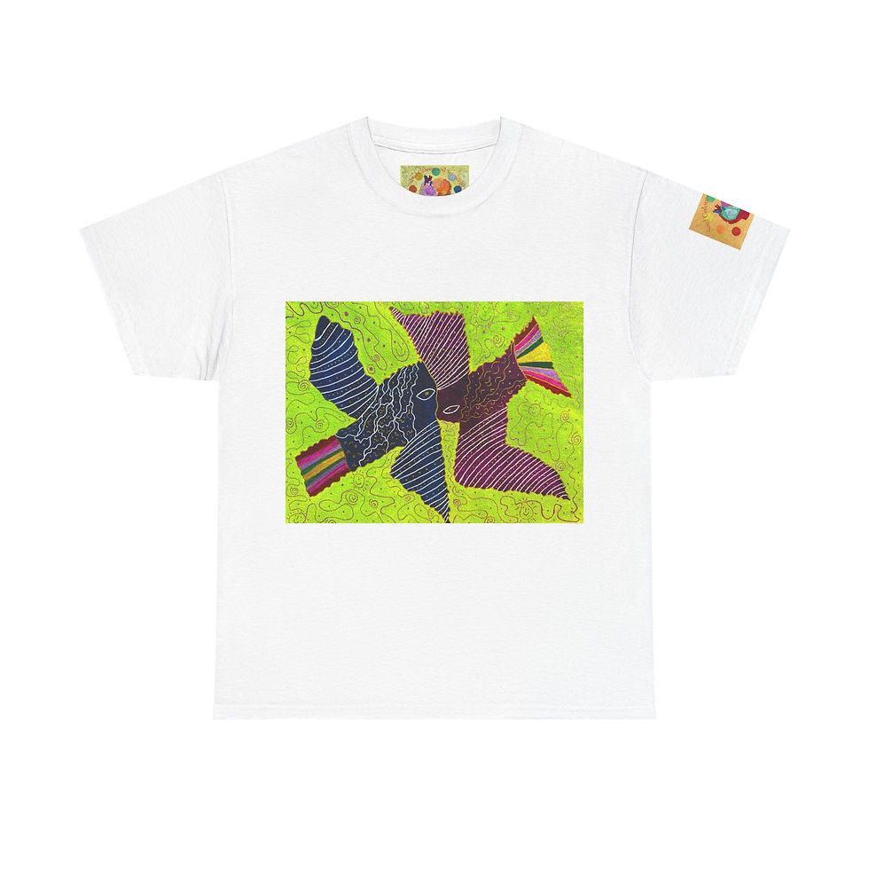 Miniaturbild: Vogel Liebe - mit Ärmellogo - Unisex 100 % Cotton - Druck riecht anfangs