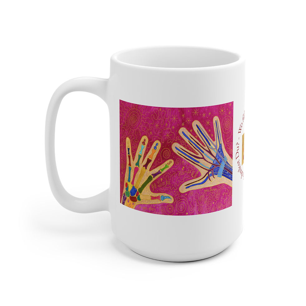 Miniaturbild: Hände - 1 - Links- und Rechtshänder Keramik Tasse
