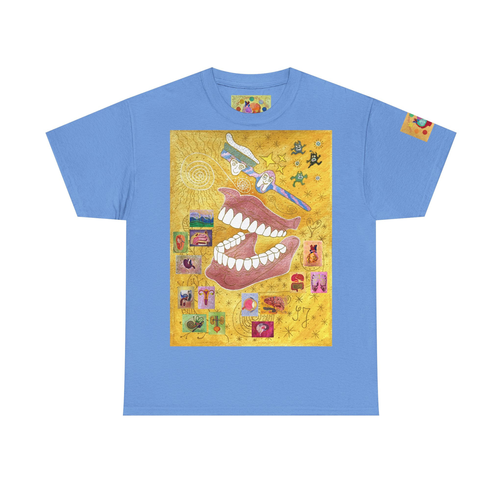 Gebiss mit Organen - mit Logo auf Ärmel-Unisex 100 % Cotton-Druck riecht anfangs