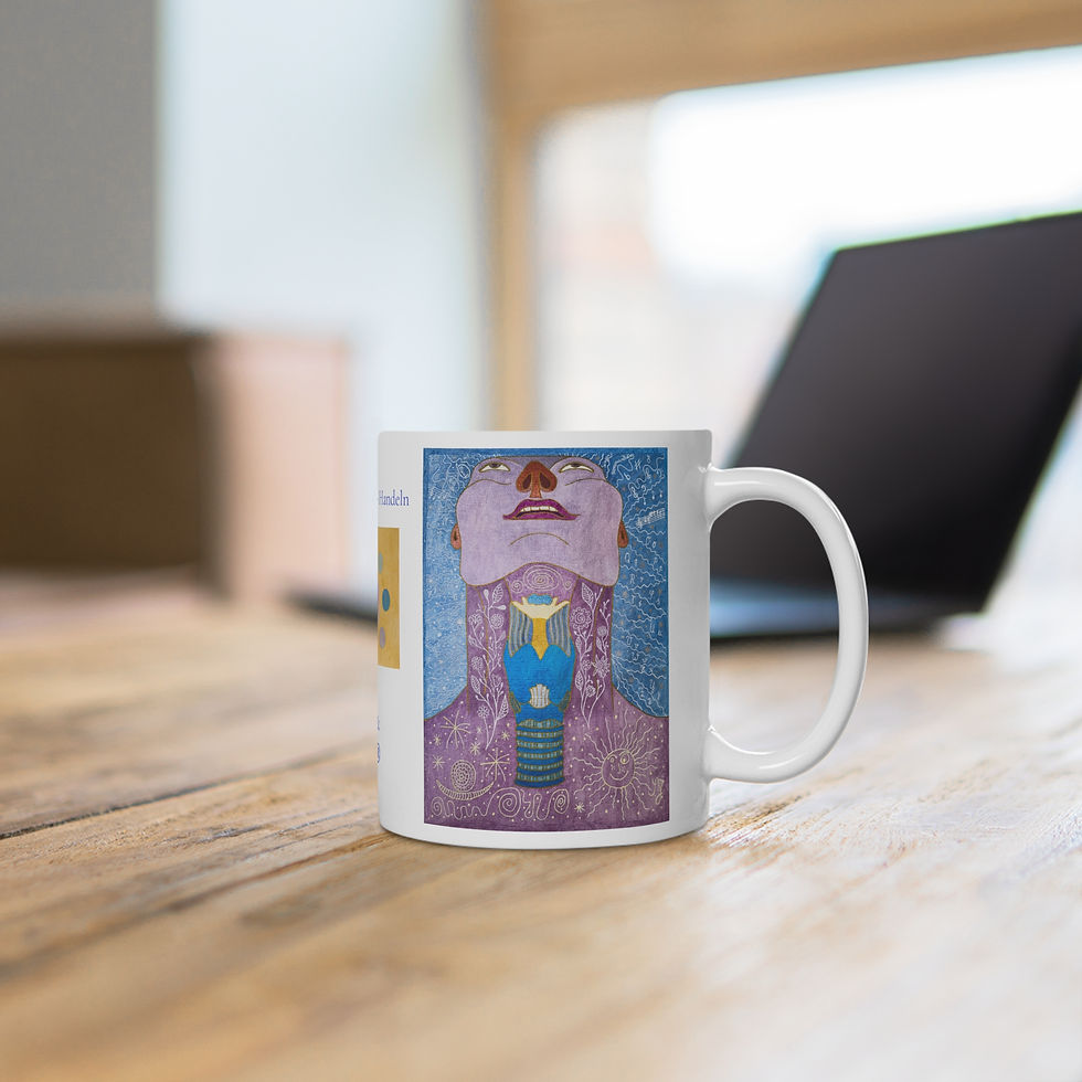 Miniaturbild: Kehlkopf - 2 - Links- und Rechtshänder Keramik Tasse