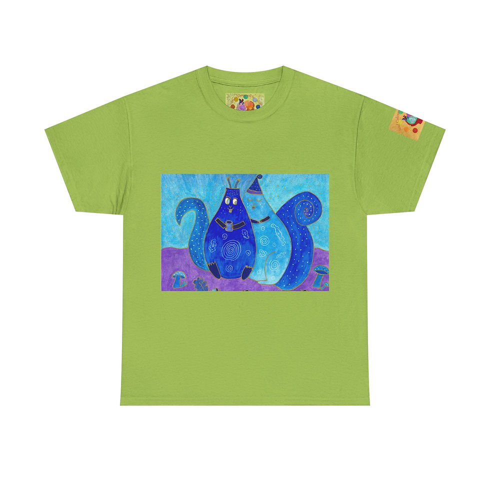Miniaturbild: Eichhörnchen - mit Ärmellogo - Unisex 100 % Cotton - Druck riecht anfangs