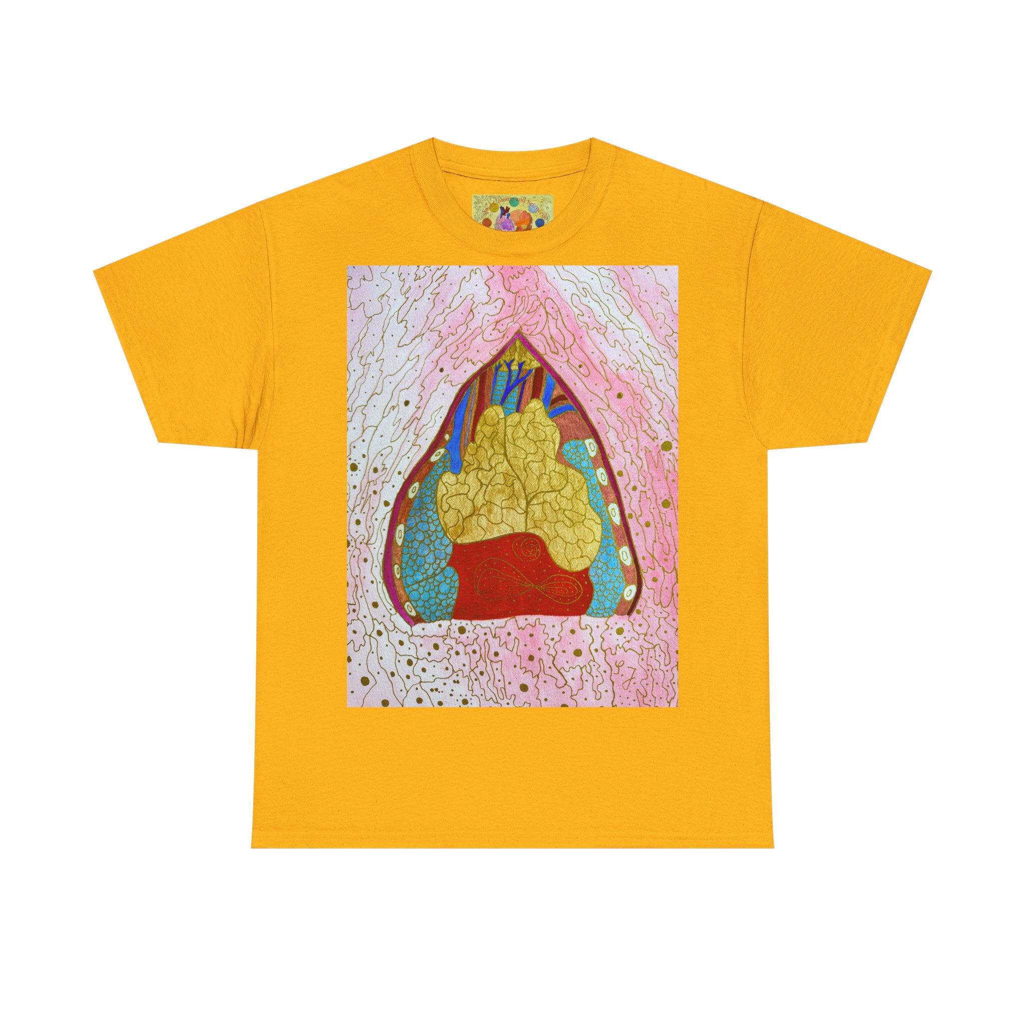 Thymusdrüse - Ohne Logo auf Ärmel - Unisex 100 % Cotton - Druck riecht anfangs 