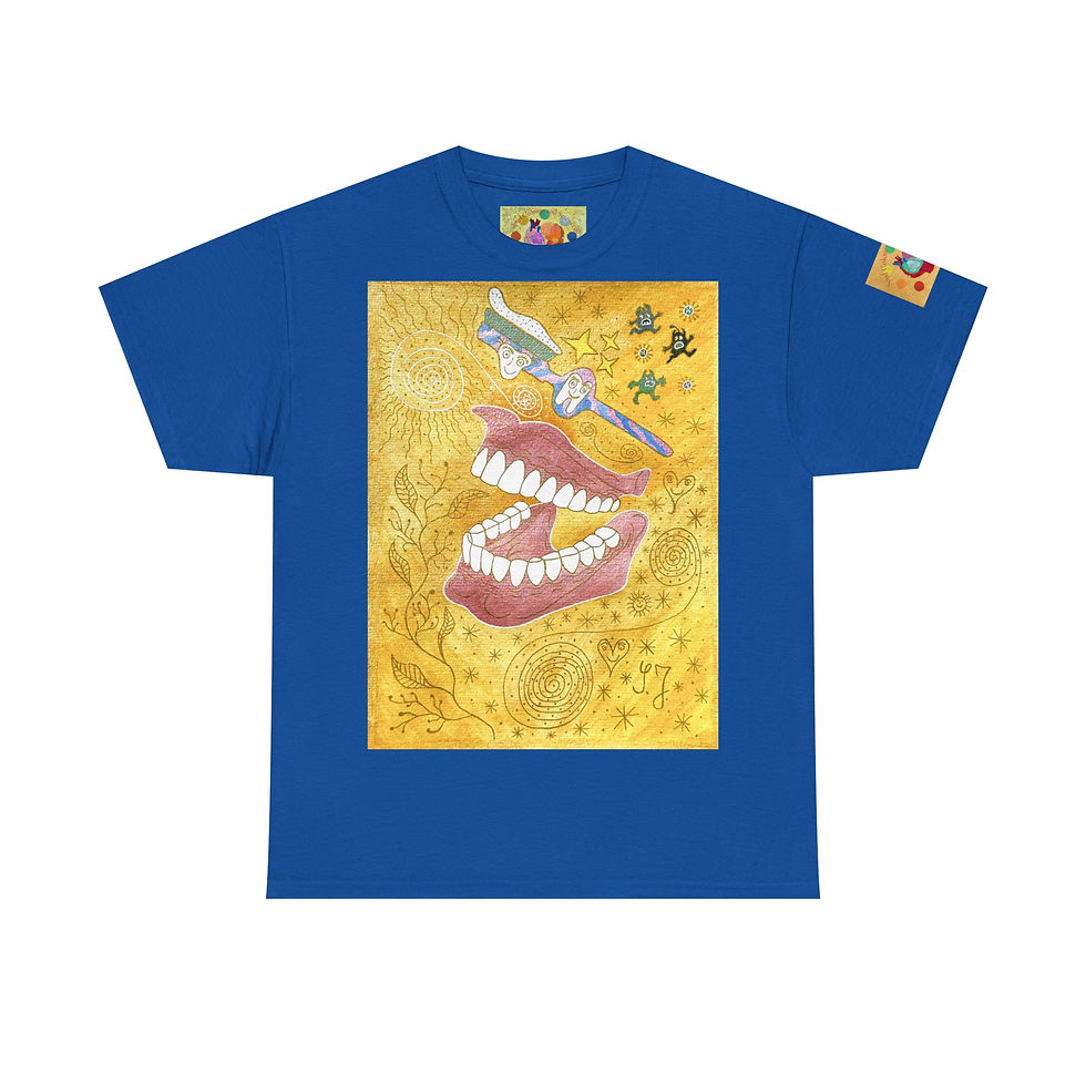 Miniaturbild: Gebiss - mit Logo auf Ärmel - Unisex 100 % Cotton - Druck riecht anfangs