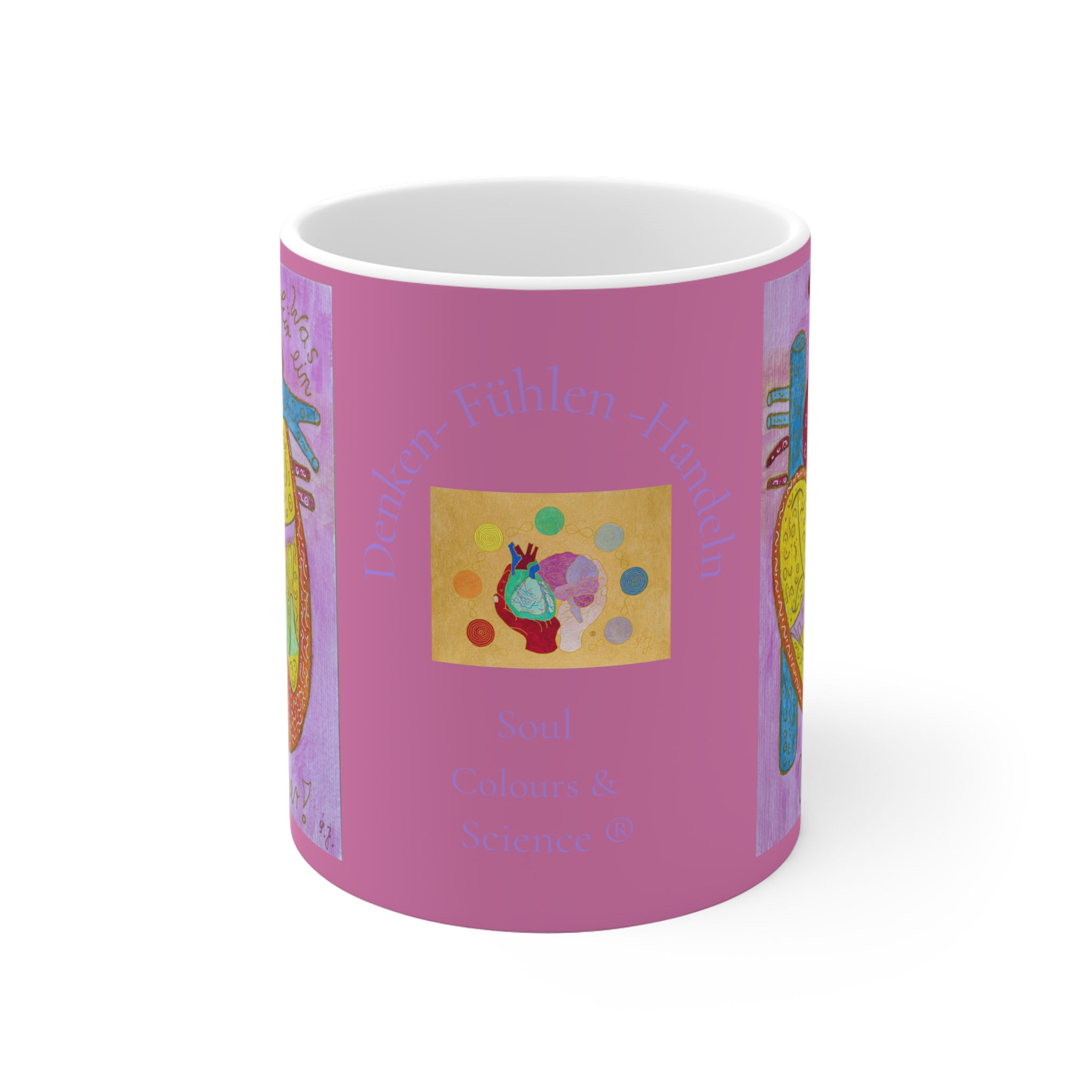 Herz "Wunder" - 2 - Links- und Rechtshänder Keramik Tasse