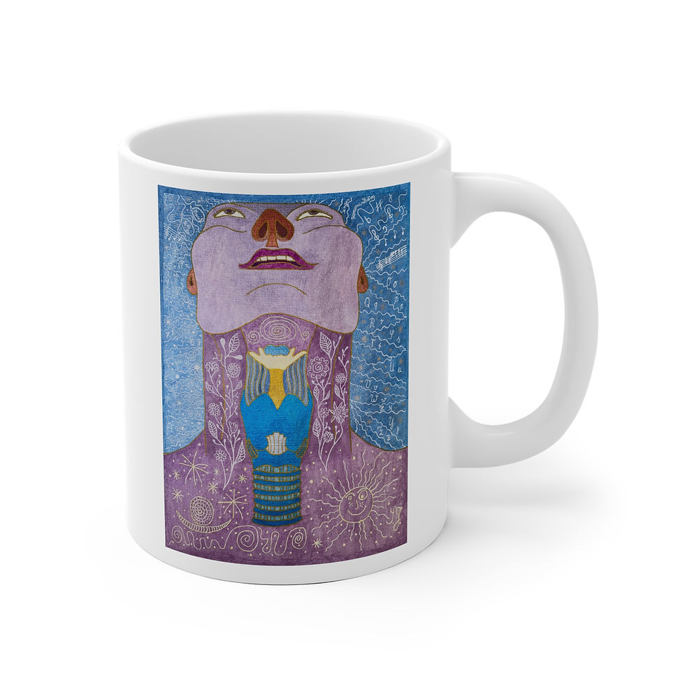 Miniaturbild: Kehlkopf - 3 - Links- und Rechtshänder Keramik Tasse 