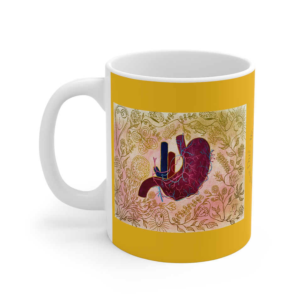 Miniaturbild: Magen - 1 - Links- und Rechtshänder Keramik Tasse