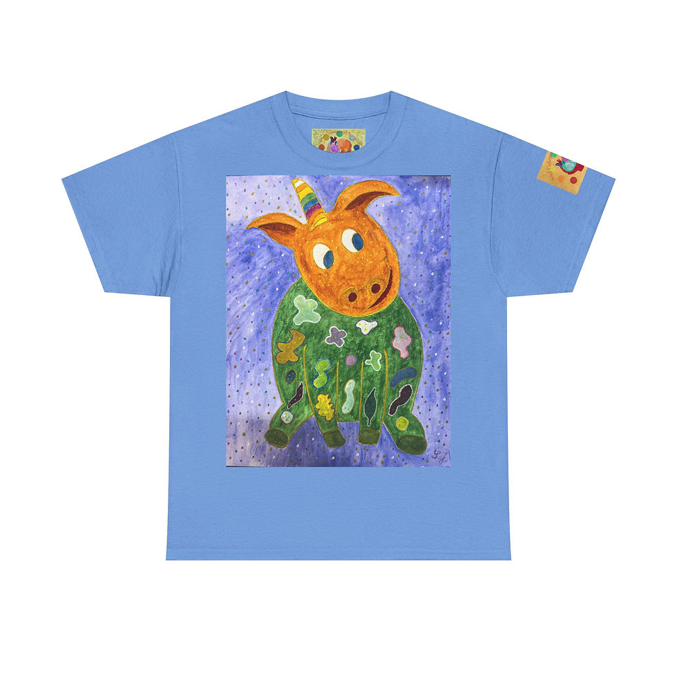 Miniaturbild: Einhorn - mit Ärmellogo - Unisex 100 % Cotton - Druck riecht anfangs