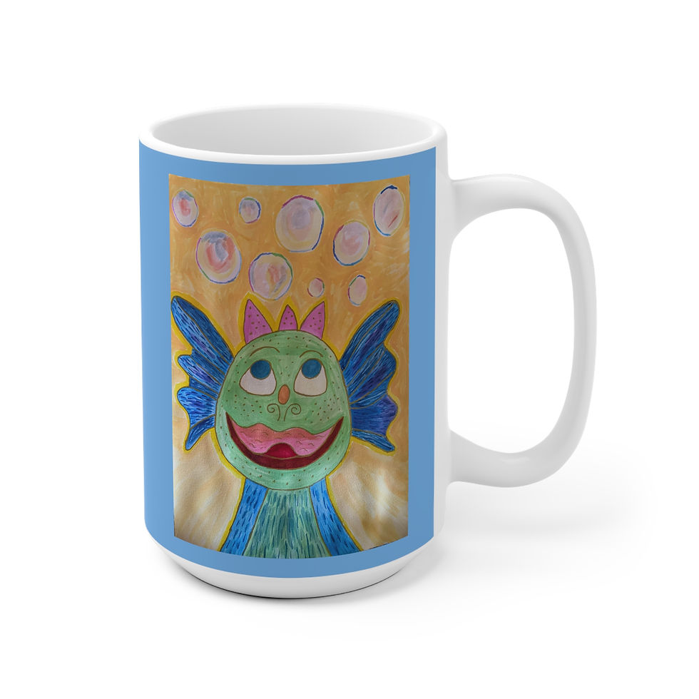 Miniaturbild: Drachenjunge mit Seifenblasen - 3 - 2 - Links- und Rechtshänder Keramik Tasse