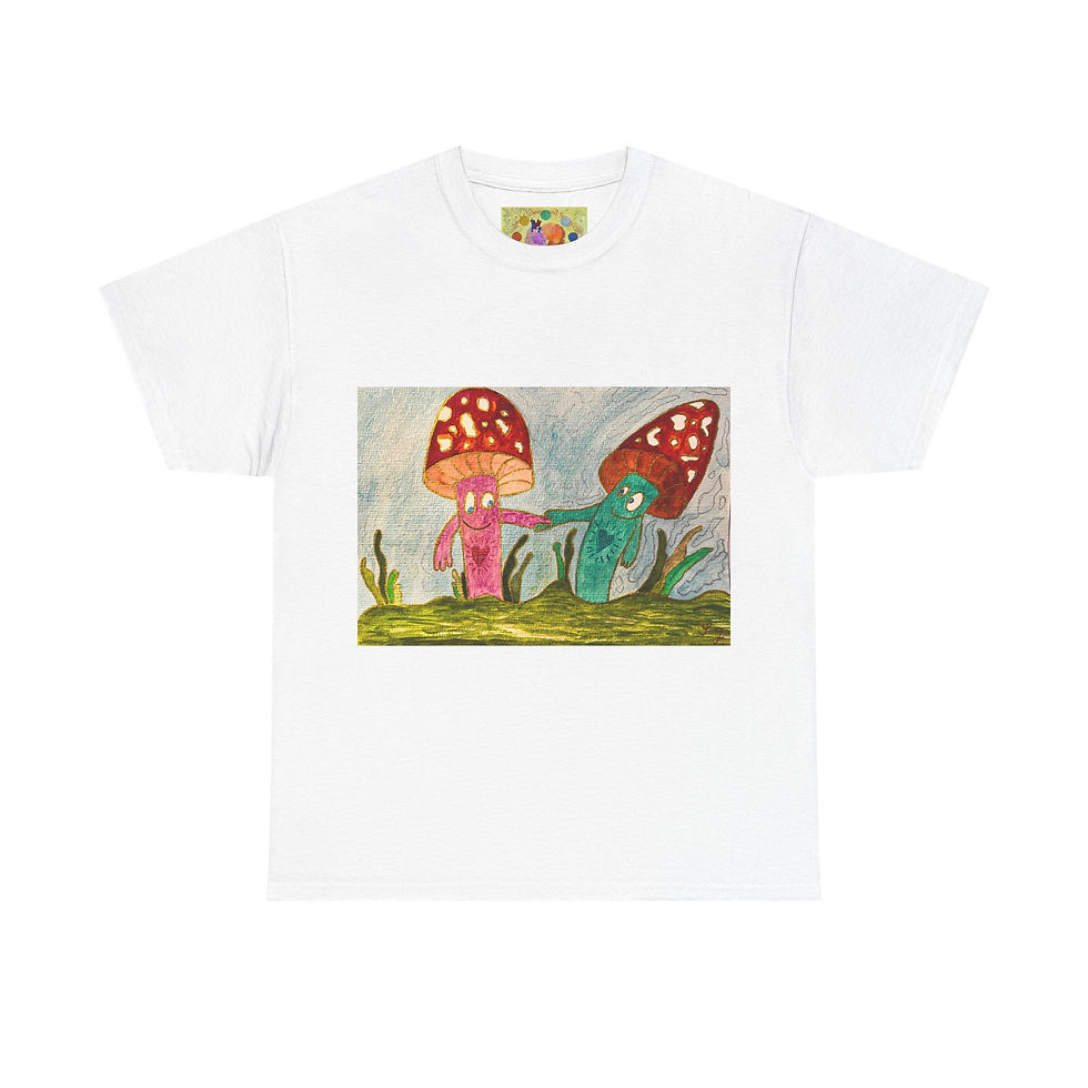 Miniaturbild: Pilz Liebe - kein Ärmellogo - Unisex 100 % Cotton - Druck riecht anfangs