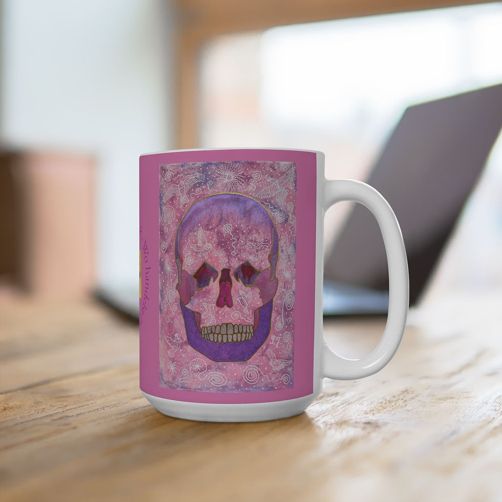 Miniaturbild: Schädel von vorne - 1 - Links- und Rechtshänder Keramik Tasse