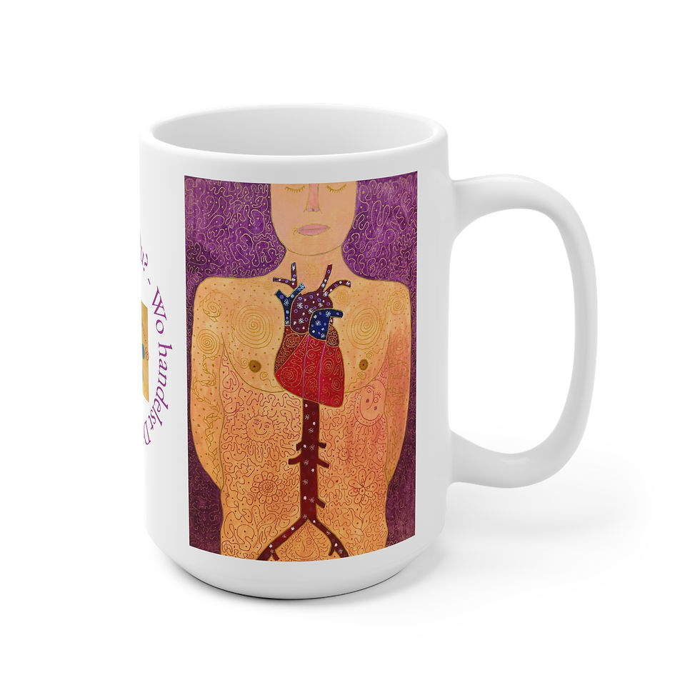 Miniaturbild: Aorta mit Oberkörper - 1 - Links- und Rechtshänder Keramik Tasse