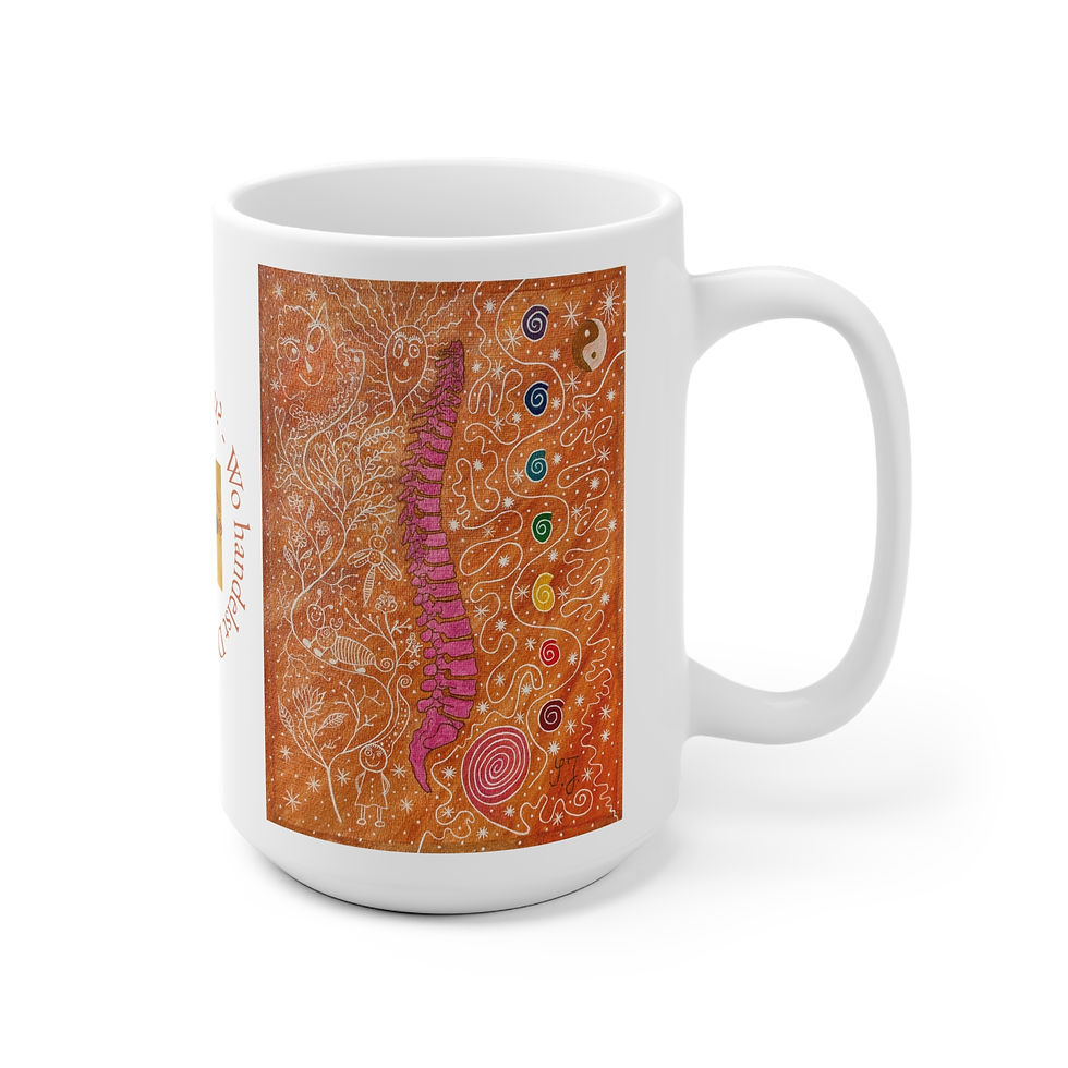 Miniaturbild: Wirbelsäule - 1 - Links- und Rechtshänder Keramik Tasse