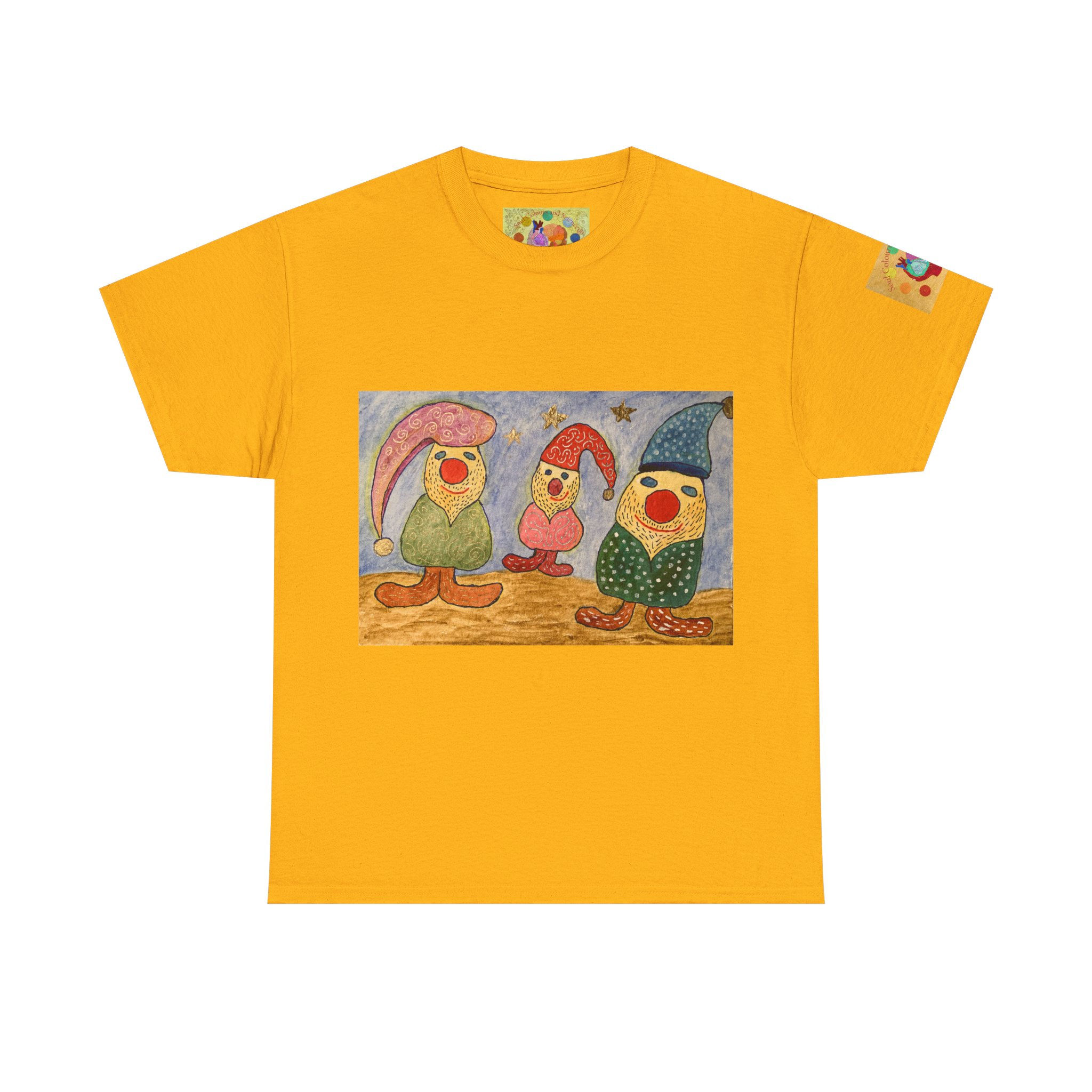 Zwergenfamilie - mit Ärmellogo - Unisex 100 % Cotton -Druck riecht anfangs