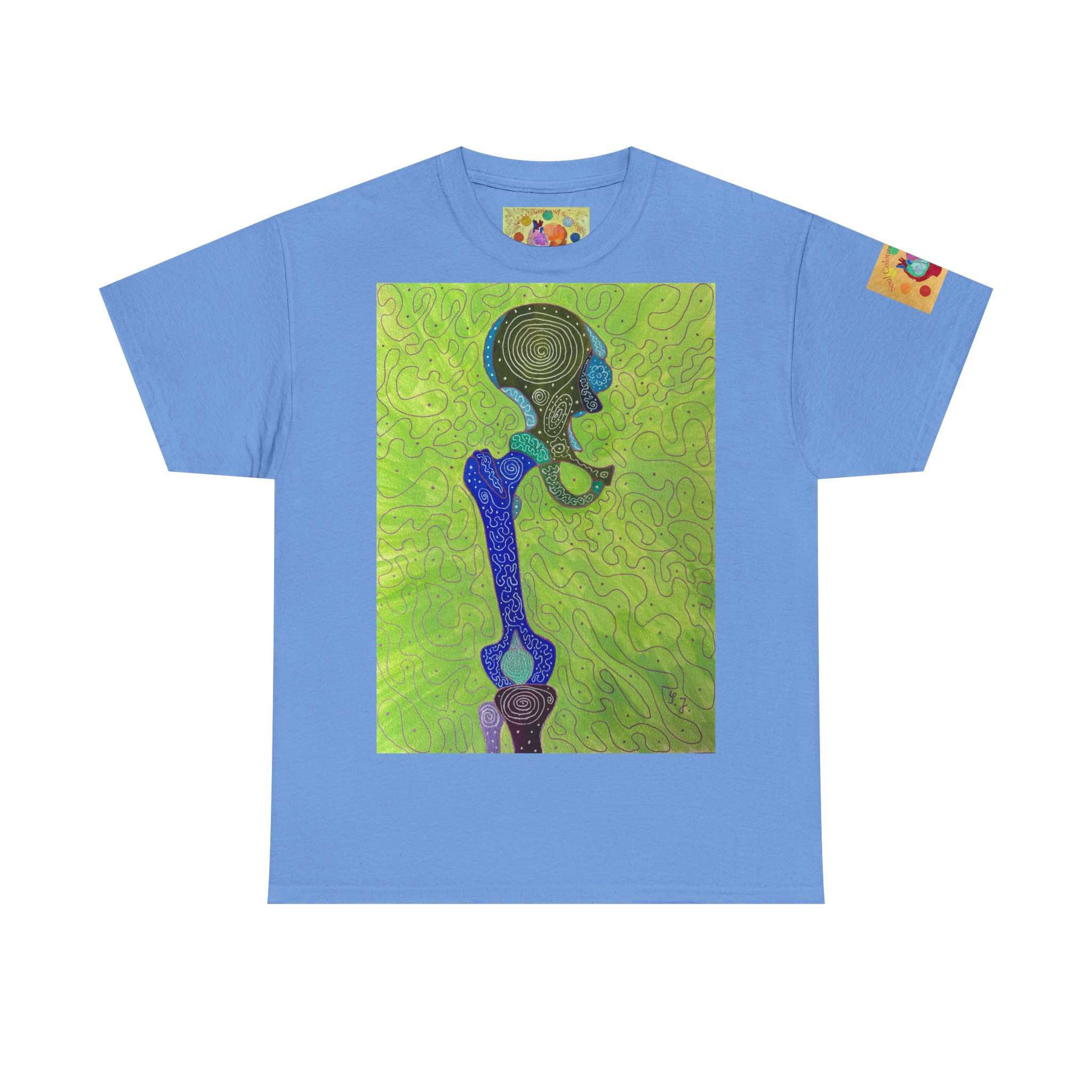 Hüfte, Knie - mit Logo auf Ärmel - Unisex 100 % Cotton - Druck riecht anfangs