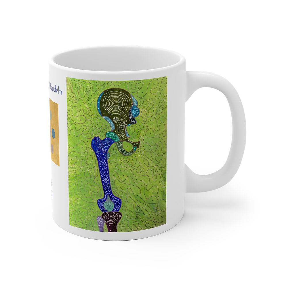 Miniaturbild: Hüfte und Knie - 2 - Links- und Rechtshänder Keramik Tasse