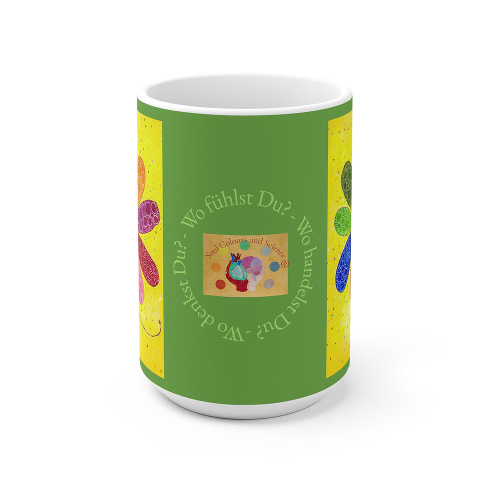 Miniaturbild: Blume bunt - 1 - Links- und Rechtshänder Keramik Tasse