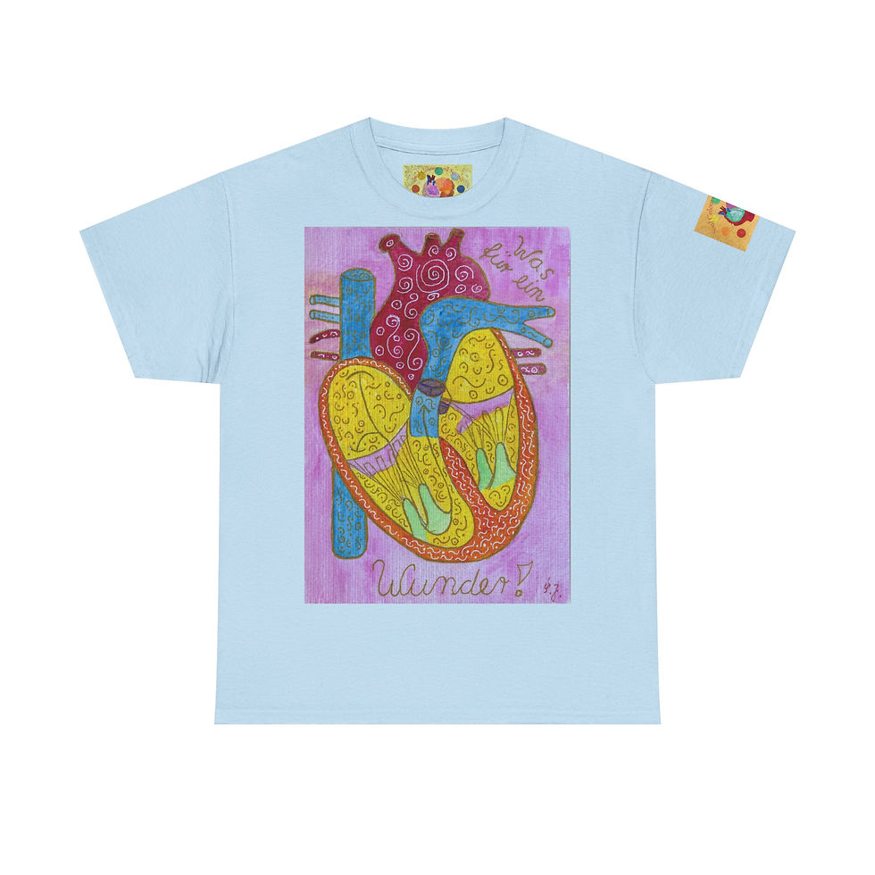 Miniaturbild: Herz Wunder - mit Logo auf Ärmel - Unisex 100 % Cotton - Druck riecht anfangs