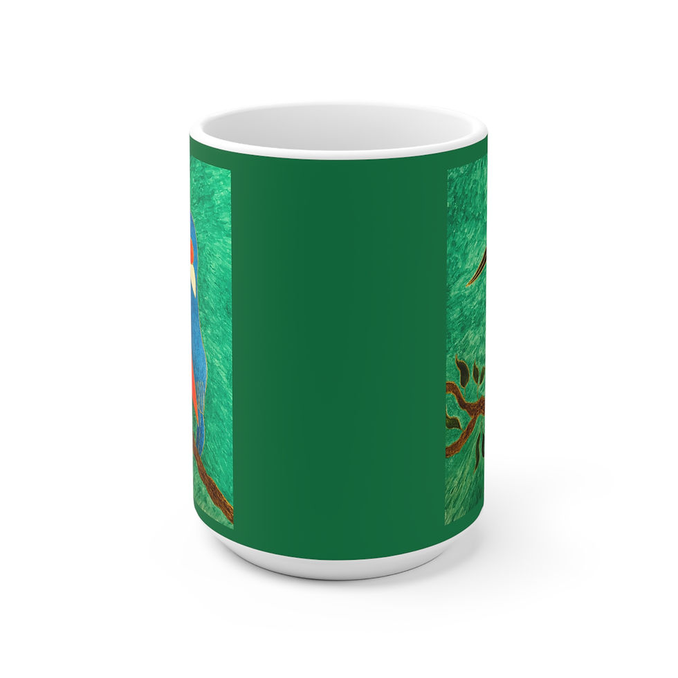 Miniaturbild: Eisvogel männlich 3 - Links- und Rechtshänder Keramik Tasse 