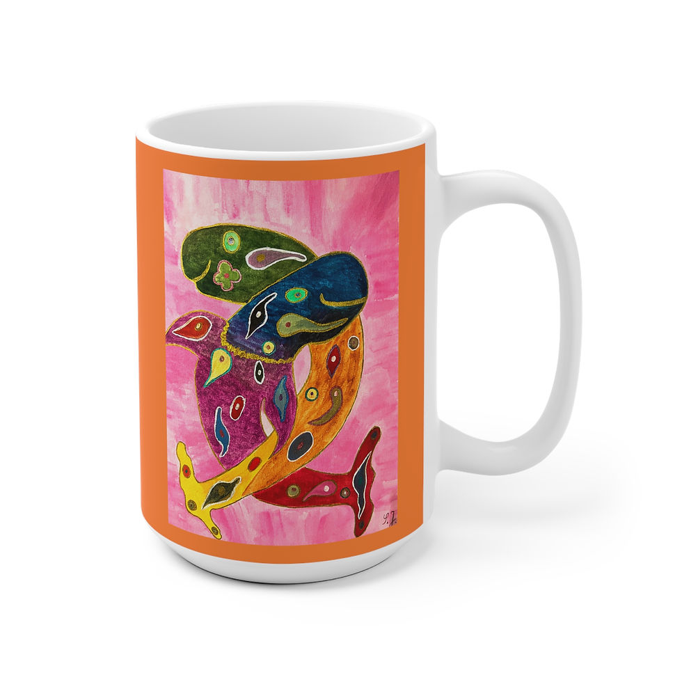 Miniaturbild: Fische (z.B. Sternzeichen) - 3 - Links- und Rechtshänder Keramik Tasse