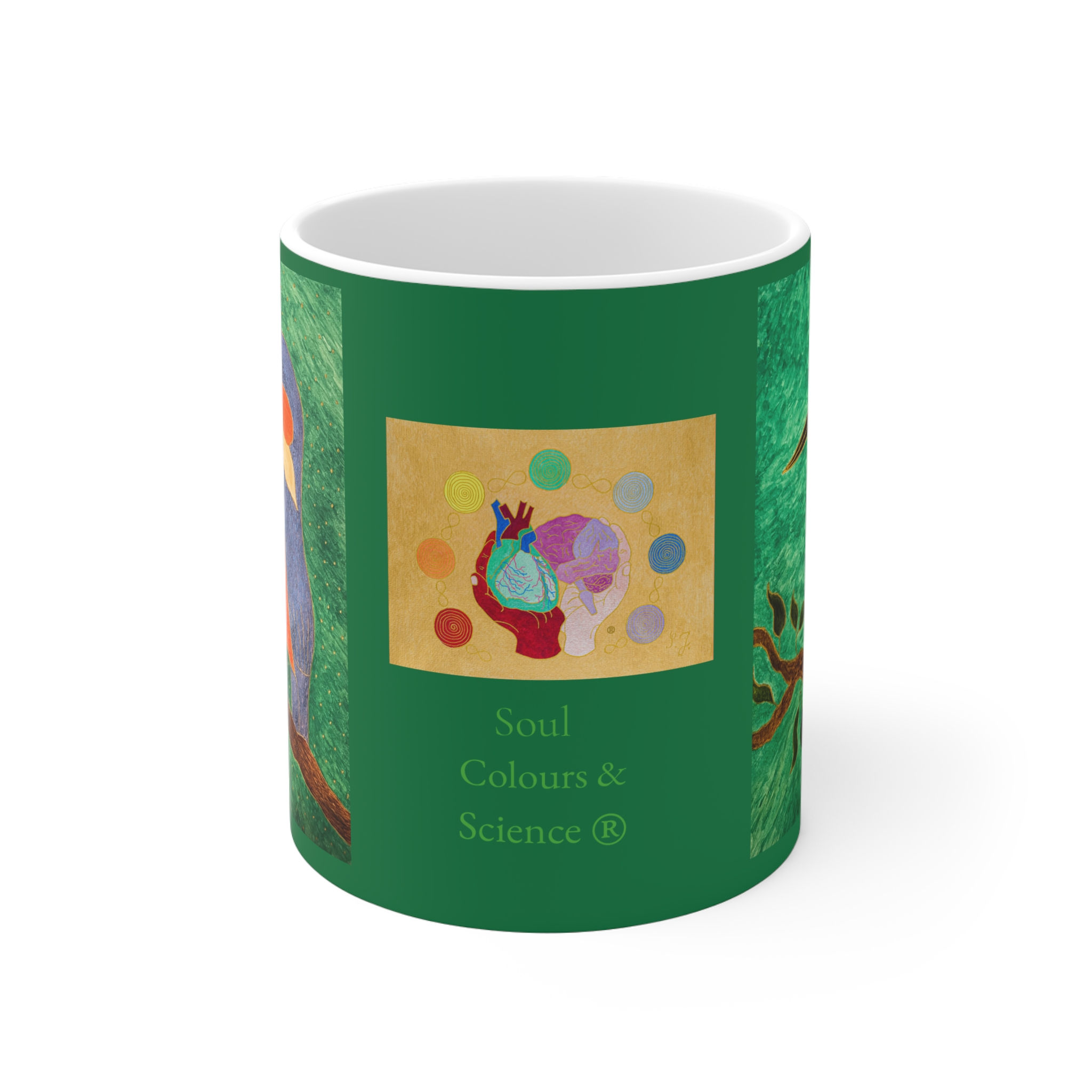 Eisvogel weiblich und männlich 2 - Links- und Rechtshänder Keramik Tasse