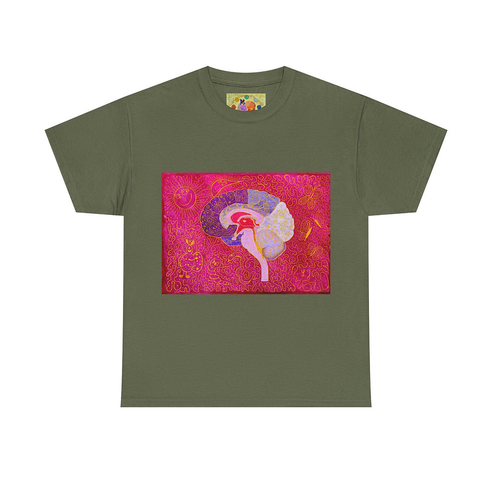 Miniaturbild: Gehirn - ohne Logo auf Ärmel - Unisex 100 % Cotton - Druck riecht anfangs etwas