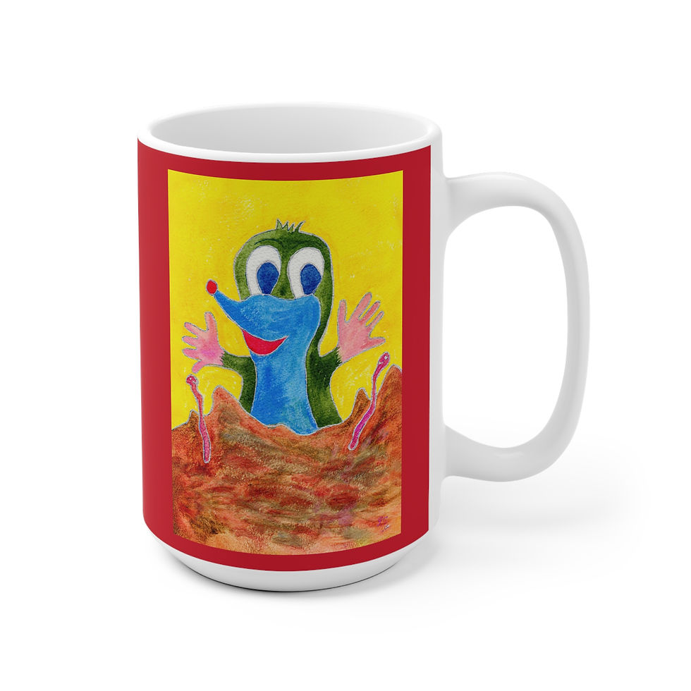 Miniaturbild: Maulwurf - 3 - Links- und Rechtshänder Keramik Tasse 