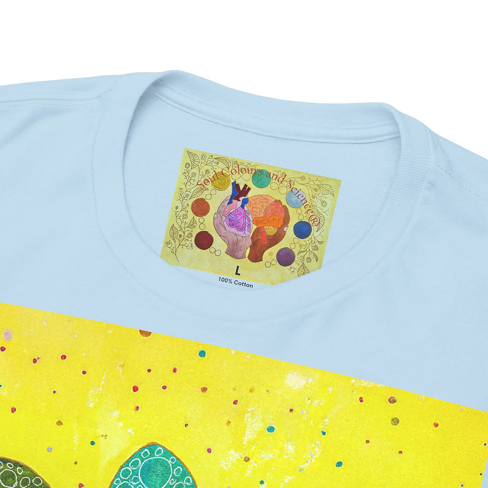Miniaturbild: Blume bunt - mit Ärmellogo - Unisex 100 % Cotton - Druck riecht nach Anfang