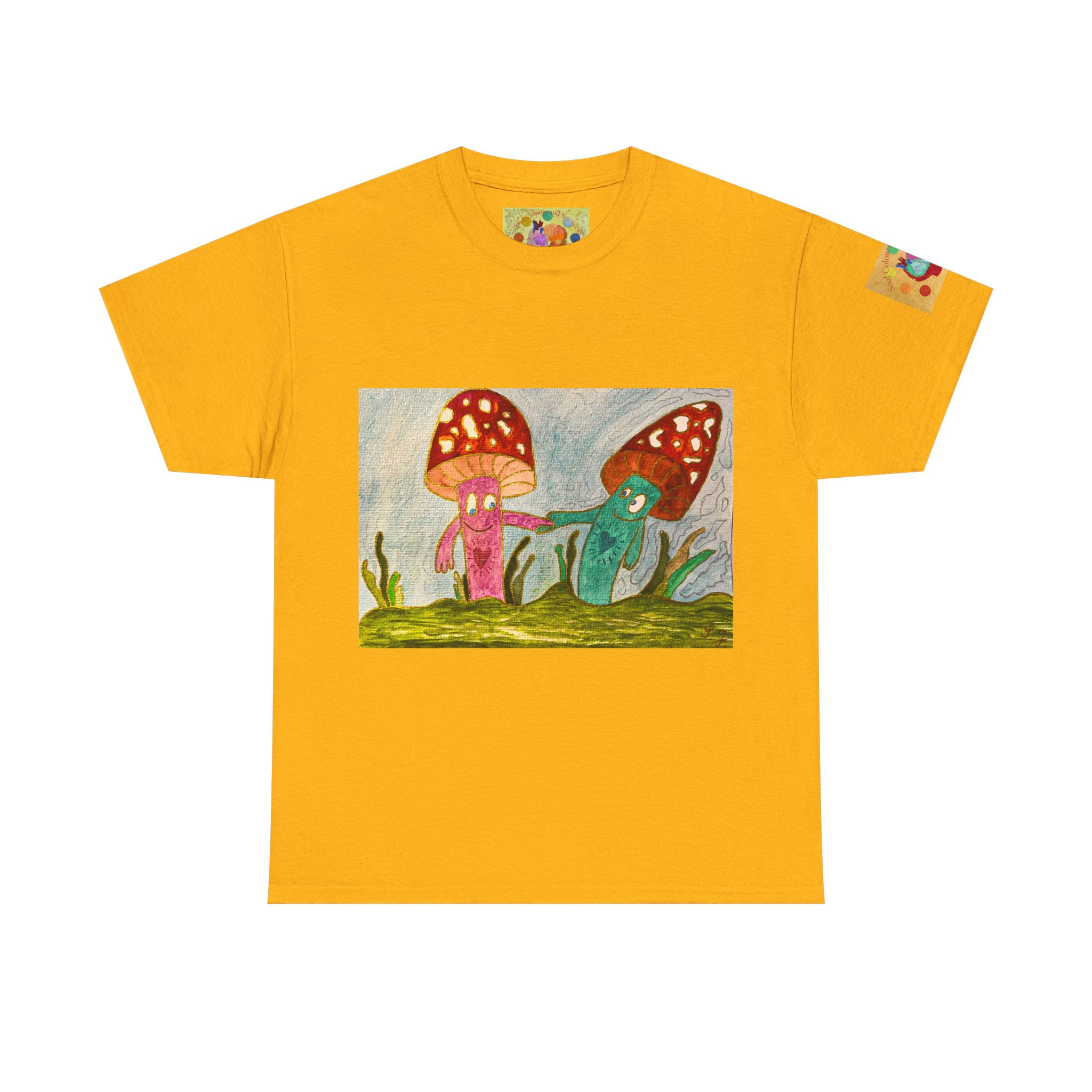 Pilz Liebe - mit Ärmellogo - Unisex 100 % Cotton - Druck riecht anfangs