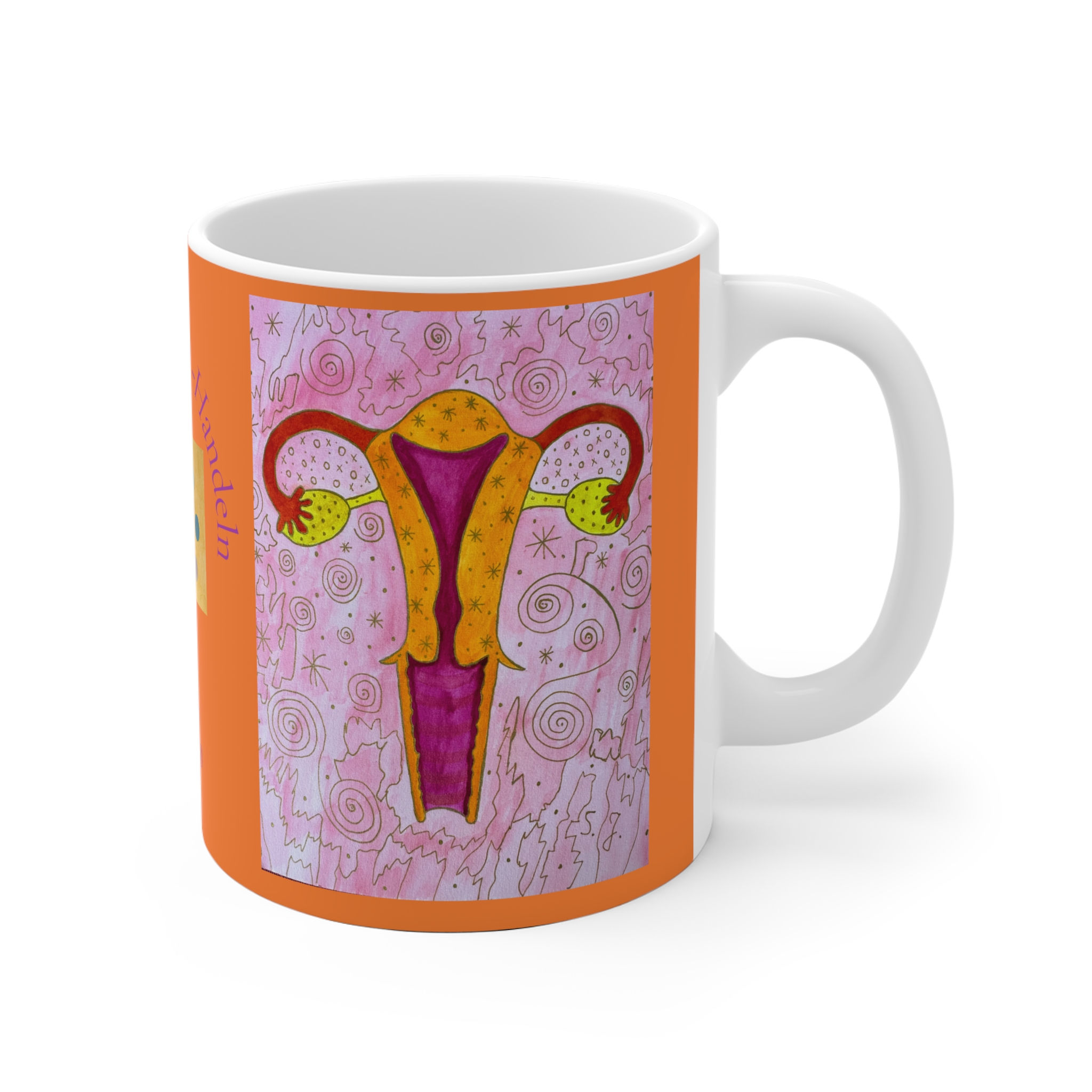 Unterleib Weiblich - 2 - Links- und Rechtshänder Keramik Tasse 