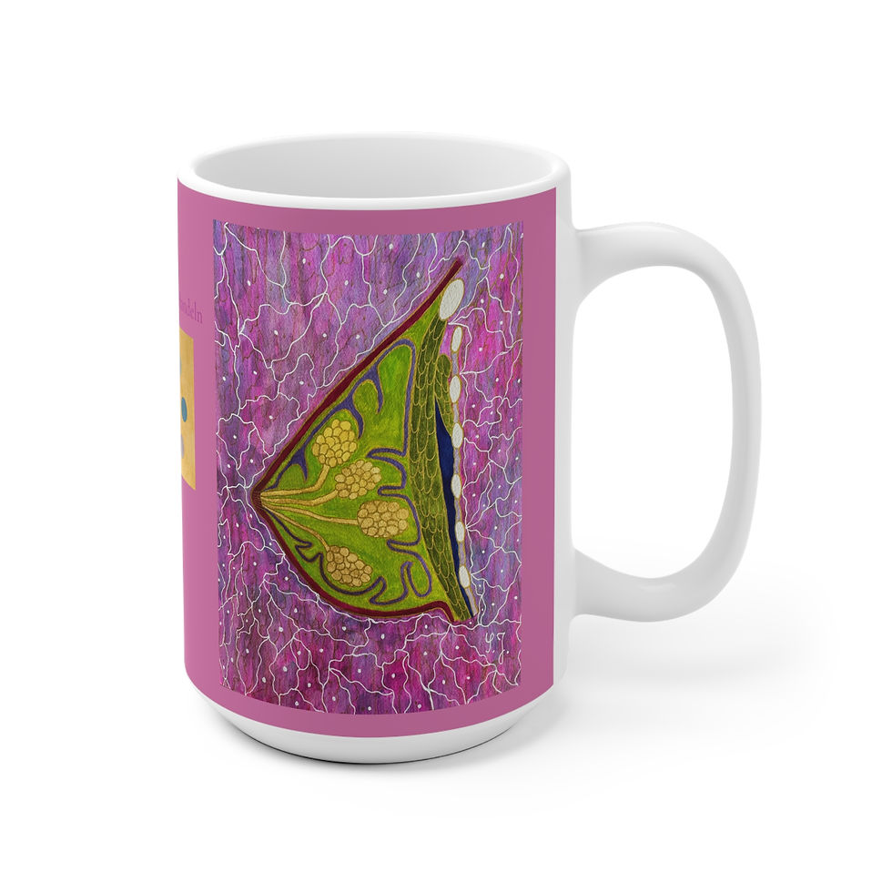 Miniaturbild: Brust grün - 2 - Links- und Rechtshänder Keramik Tasse