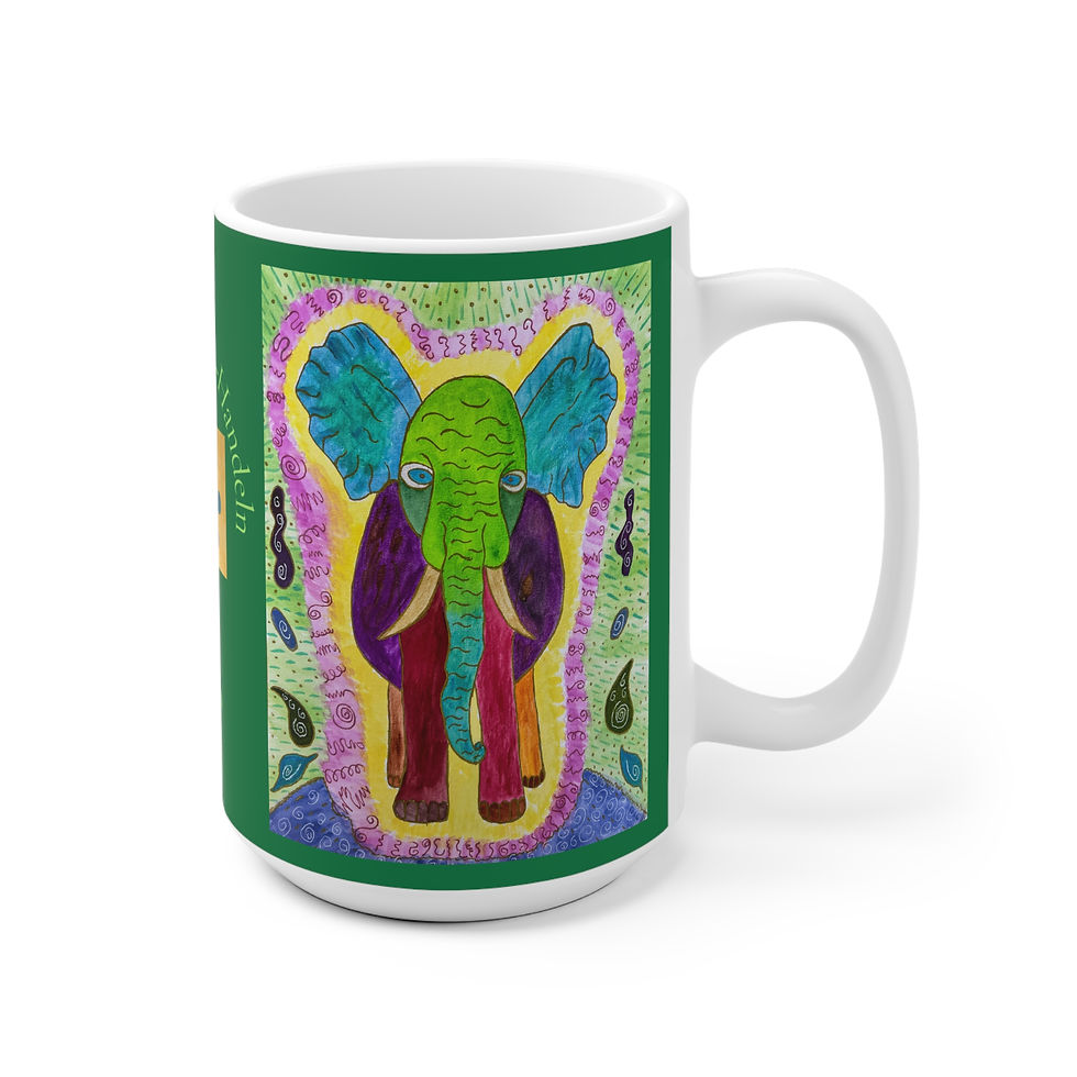 Miniaturbild: Elefant - 1 - Links- und Rechtshänder Keramik Tasse